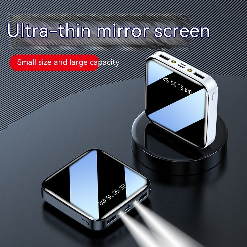 The Ultimate Power Solution: Mirror Mini-portable Power Bank Large Capacity